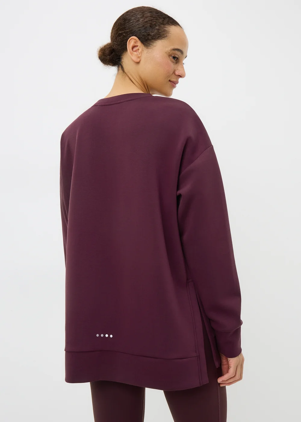 Souluxe Burgundy Graphic Sweatshirt - Small Image 2