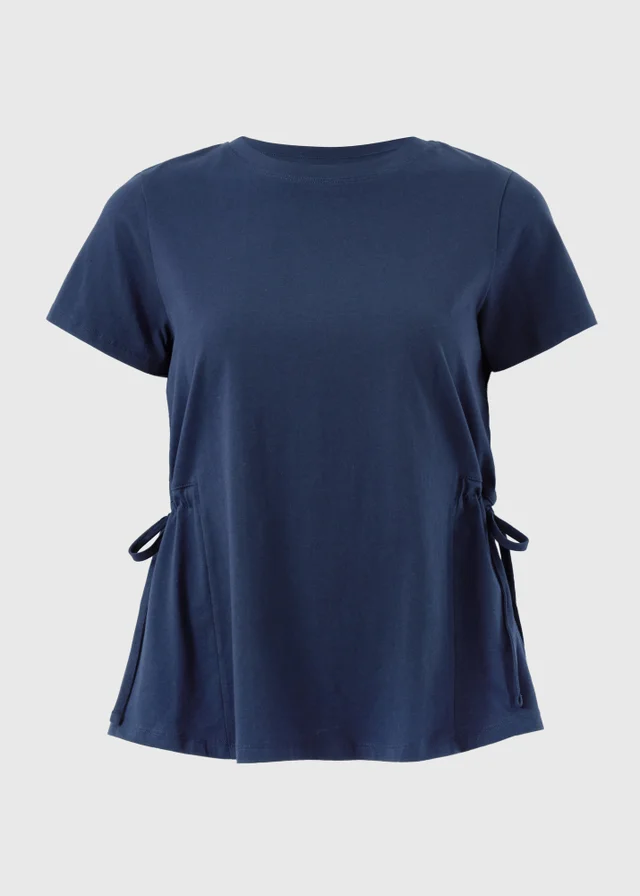 Navy Tie Side T-Shirt