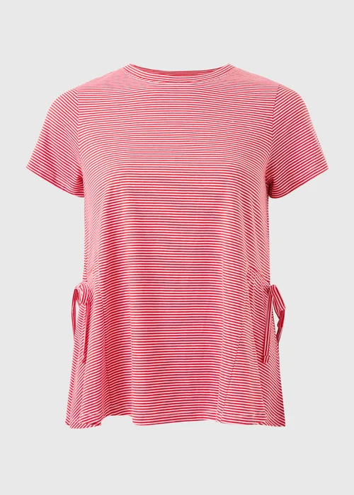Red Stripe Tie Side T-Shirt - Small Image 4