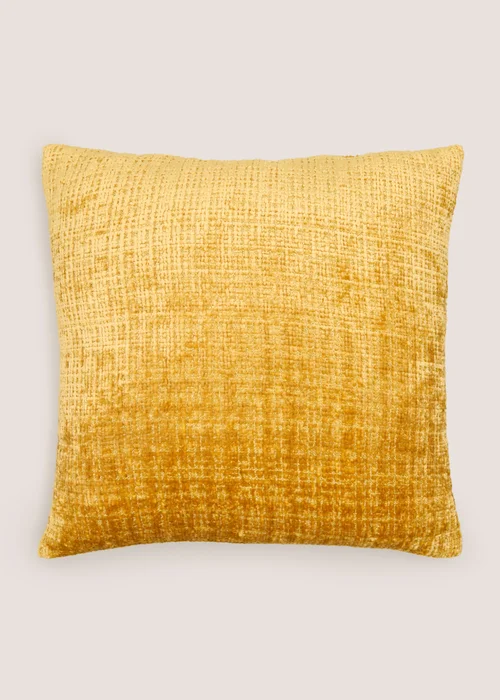 Yellow Textured Cushion Image 1