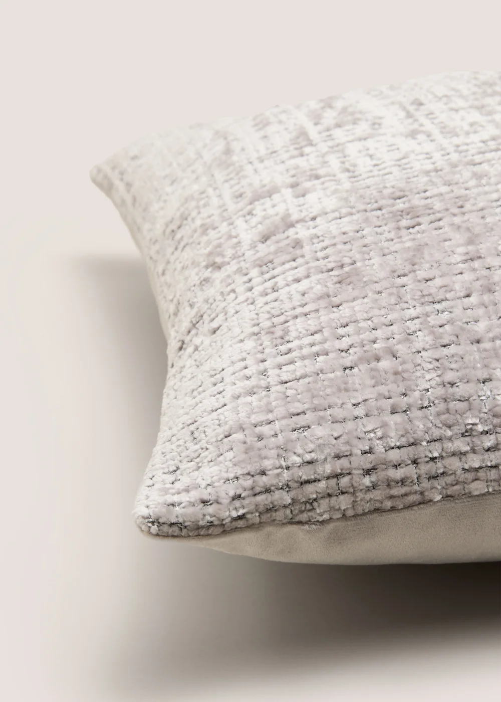 Grey Textured Cushion Image 2