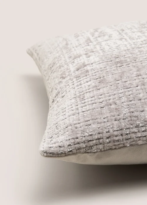 Grey Textured Cushion Image 2