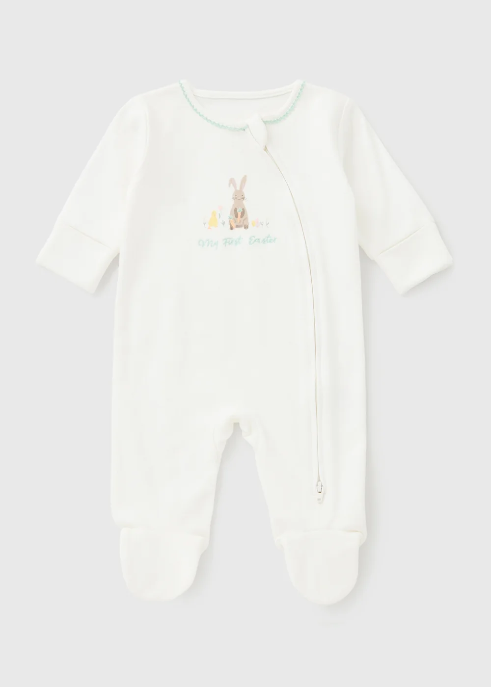 Baby White My First Easter Sleepsuit (Newborn-12mths) - First Size Image 1