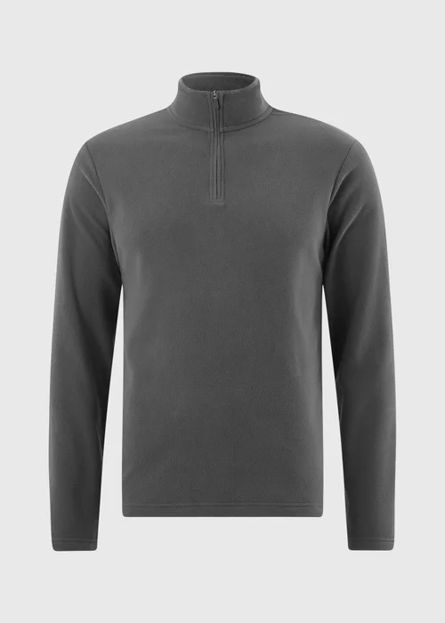 Souluxe Grey 1/4 Zip Base Layer Fleece - Small Image 4