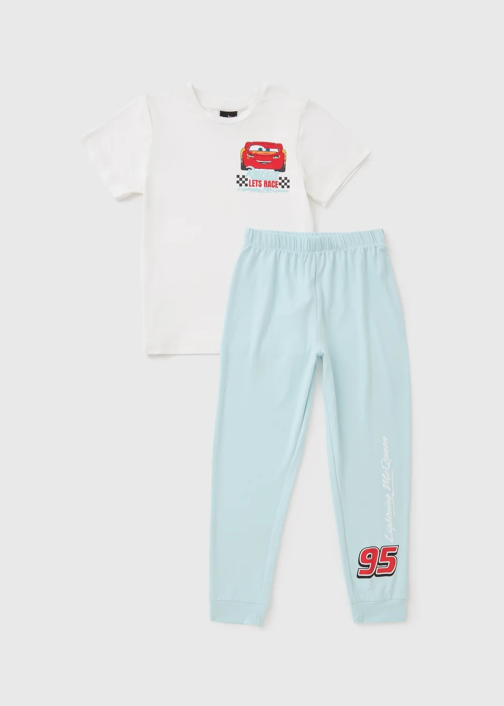 Cars Boys White Lightning McQueen Pyjama Set (1-7yrs) - 1 to 1 half years Image 1