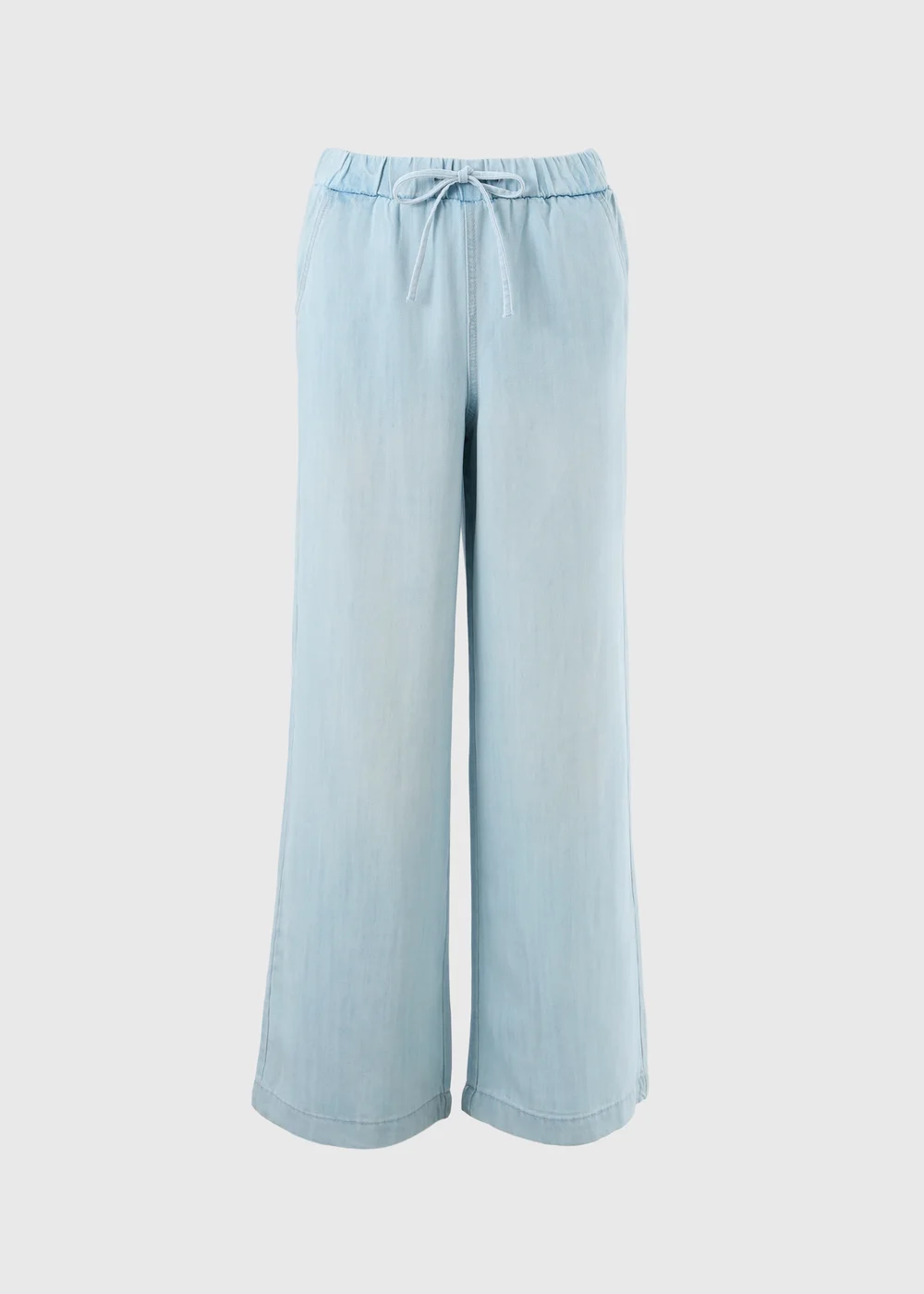 Light Wash Stretch Comfort Fit Wide Leg Jeans - 28/L29 Image 5