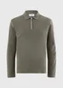 Khaki Liquid Cotton Long Sleeve Polo Shirt - Small Image 4