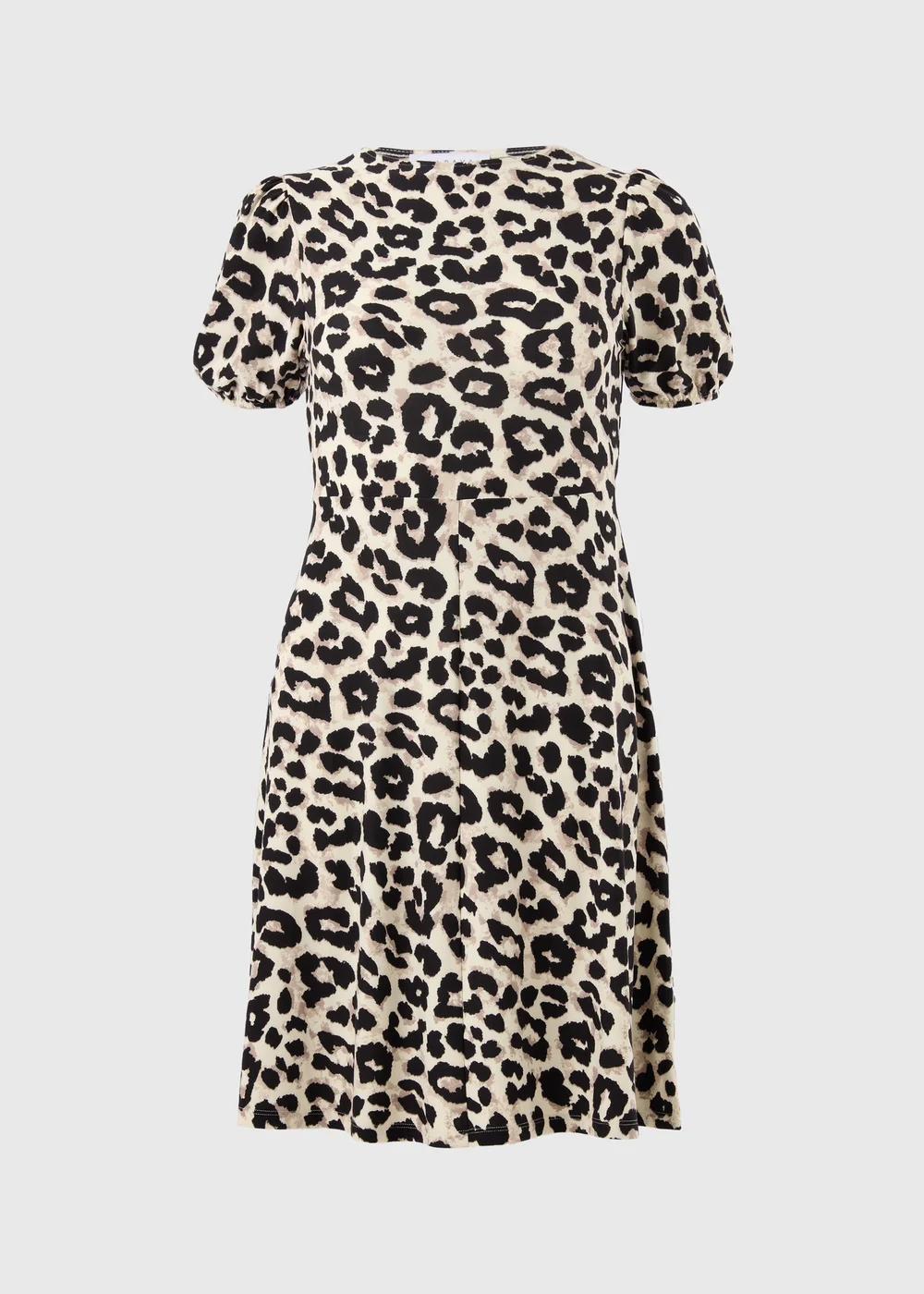 Brown Leopard Print Supersoft Mini Dress - Size 8 Image 1