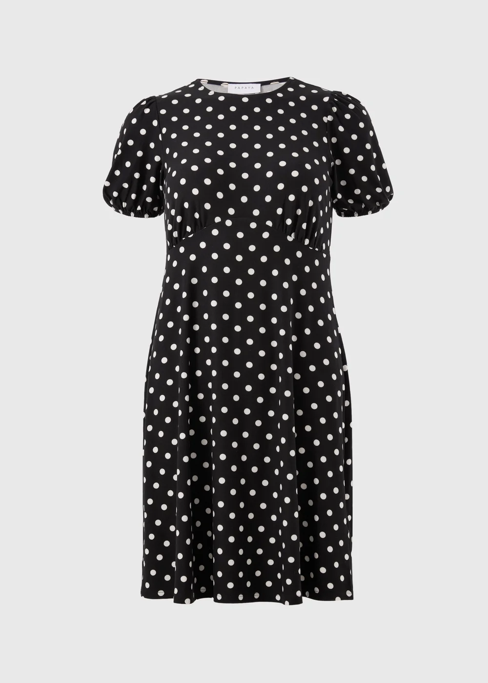 Black Polka Dot Supersoft Mini Dress - Size 10 Image 1