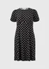 Black Polka Dot Supersoft Mini Dress - Size 10 Image 1