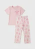 Girls Pink Brunch Club Long Pyjama Set (7-13yrs) - Age 7 Years Image 1