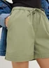 Khaki Pull On Shorts - Size 8 Image 2