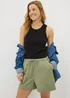 Khaki Pull On Shorts - Size 8 Image 1