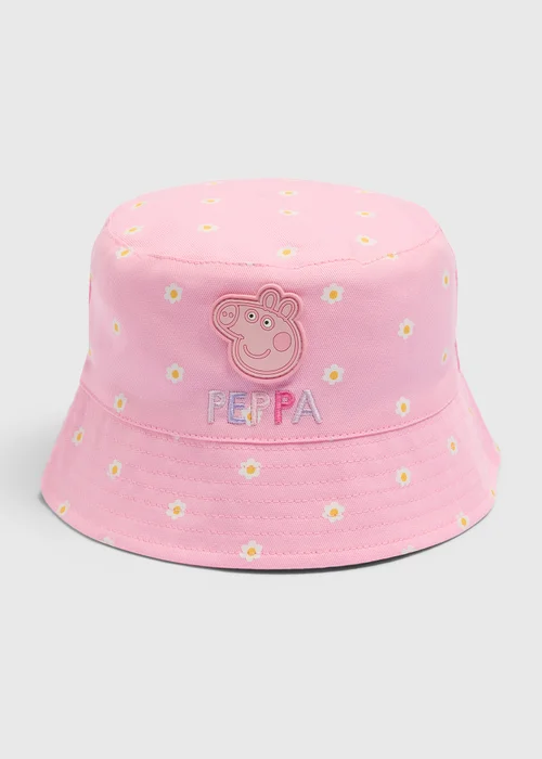 Peppa Pig Girls Pink Daisy Bucket Hat (3-6yrs) - Age 3 - 6 Years Image 1