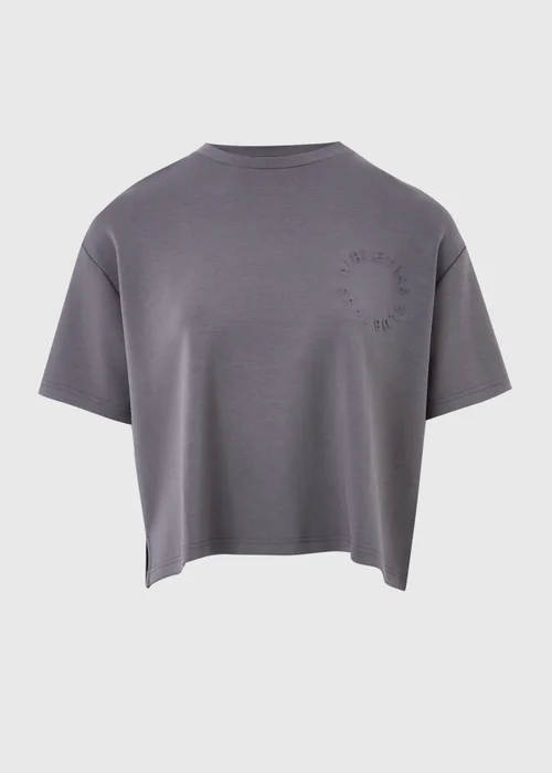 Souluxe Grey Embossed Slogan Sports T-Shirt - Small Image 4