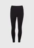 Souluxe Black Piped Gym Leggings - Size 8 Image 4