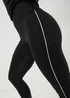 Souluxe Black Piped Gym Leggings - Size 8 Image 3