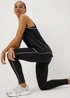 Souluxe Black Piped Gym Leggings - Size 8 Image 1