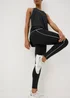 Souluxe Black Piped Gym Leggings - Size 8 Image 2
