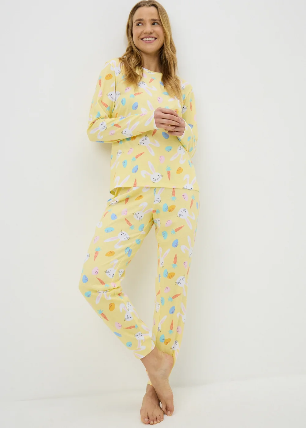 Yellow Easter Bunny Matching Family Pyjama Set - Medium Image 1