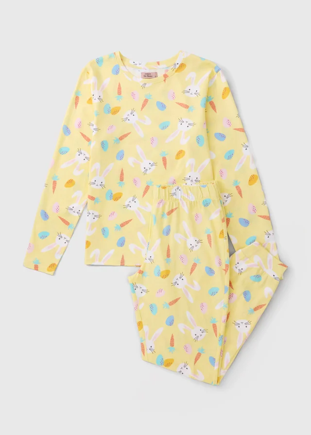 Yellow Easter Bunny Matching Family Pyjama Set