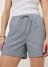 Navy Stripe Pull On Shorts - Size 8 Image 2