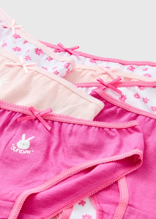 7 Pack Girls Pink Knickers (1-11 Years) - 1.5 - 2 Years Image 2