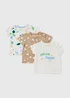 3 Pack Baby Multicolour Shape T-Shirts (Newbron-23mths) - Up to 1 Month Image 1