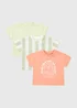 3 Pack Baby Green Holiday T-Shirts (Newborn-23mths) - Up to 1 Month Image 1