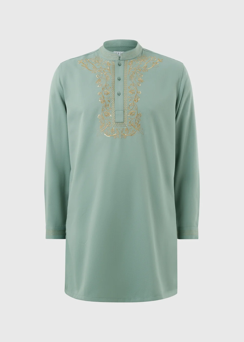 Sage Green Kurta Shirt - Small Image 1