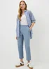 Blue Pull On Tapered Trousers - Size 8 Image 1