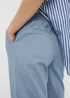 Blue Pull On Tapered Trousers - Size 8 Image 3