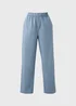 Blue Pull On Tapered Trousers - Size 8 Image 4