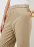 Camel Pull On Tapered Trousers - Size 8 Image 2