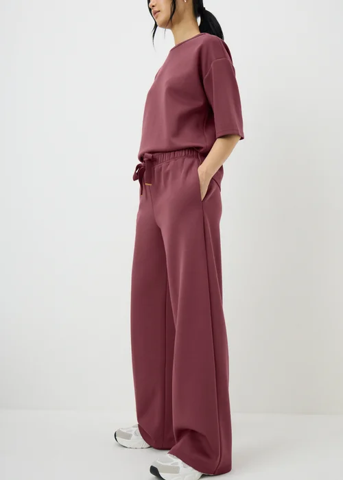 Raspberry Scuba Wide Leg Co Ord Trousers - Size 20 29 leg Image 3
