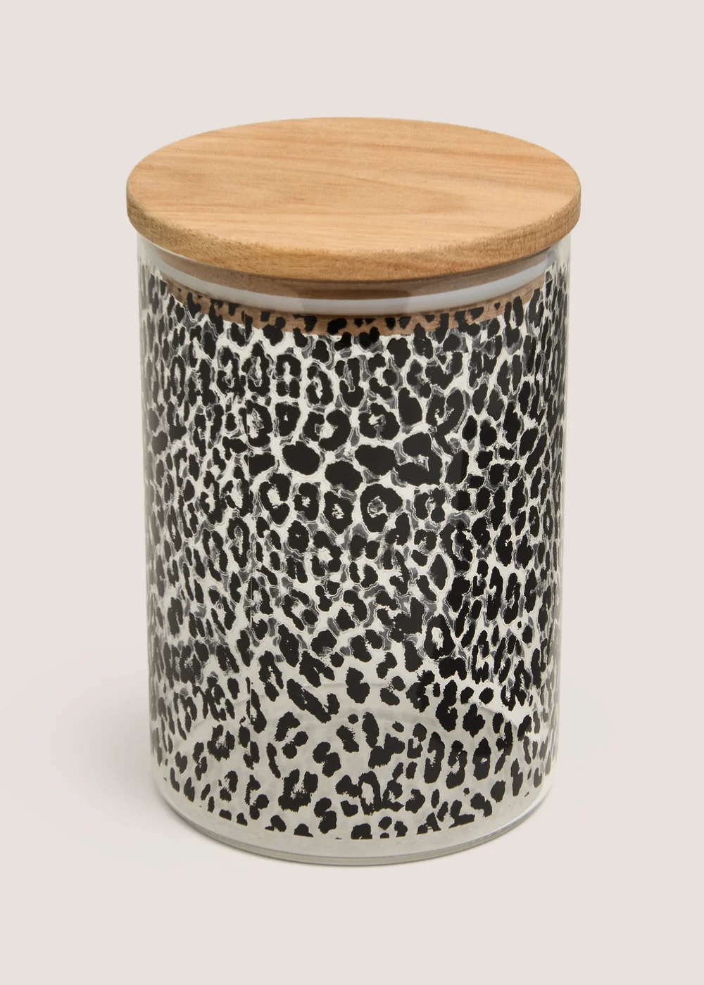 Leopard Print Glass Jar Image 1
