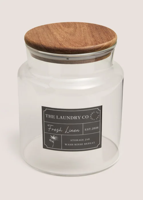 Laundry Co Small Glass Jar Image 1