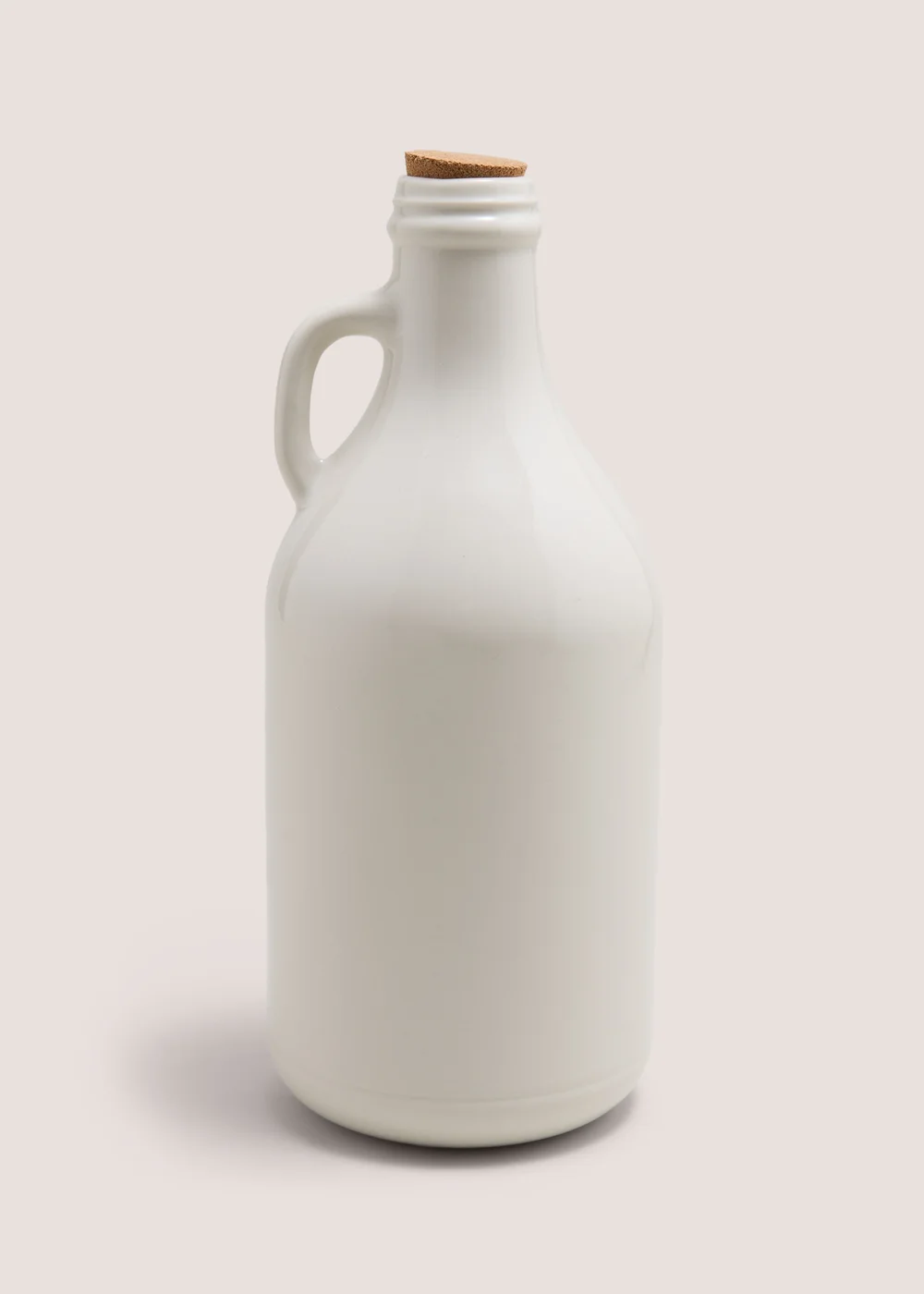 White Stoneware Bottle Image 1