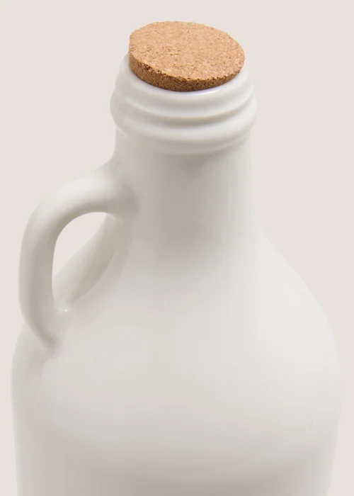 White Stoneware Bottle Image 2