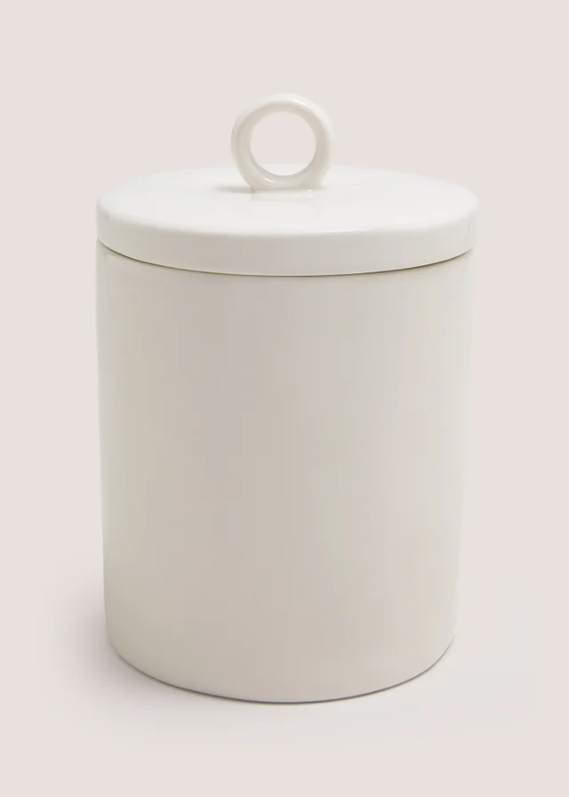 Stoneware Laundry Jar