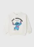 Disney Girls Cream Stitch Sweatshirt (4-13yrs) - 5 Yrs Image 1