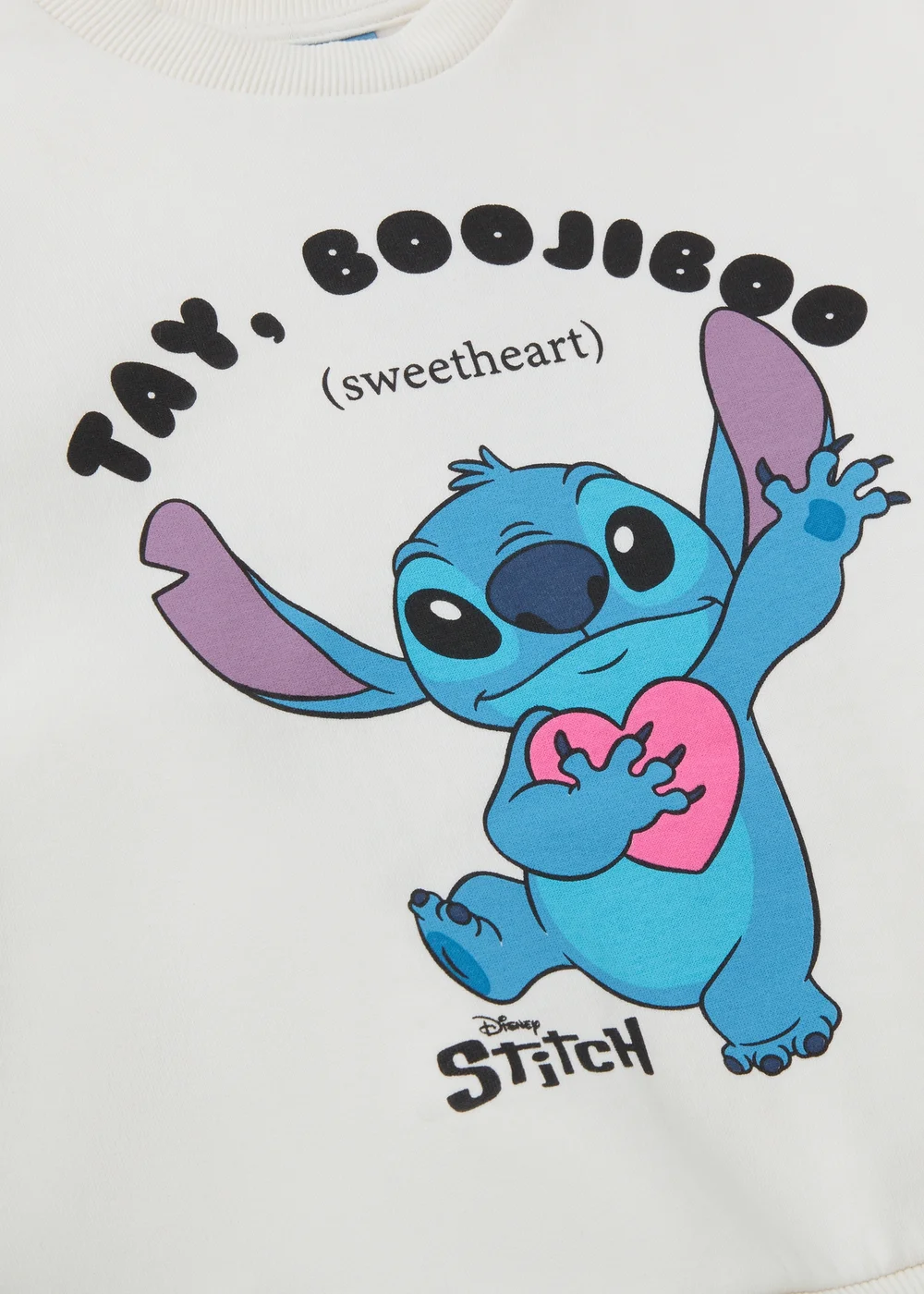 Disney Girls Cream Stitch Sweatshirt (4-13yrs) - 5 Yrs Image 2