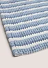 Blue Striped Chenille Bath Mat Image 2