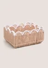 2 Piece Pink Scallop Edge Baskets Image 1