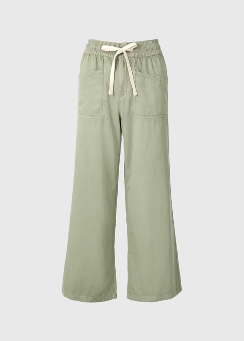 Sage Green Utility Wide Leg Trousers - 22/L33 Image 4