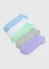 5 Pack Pastel Trainer Liner Socks - One Size Image 1