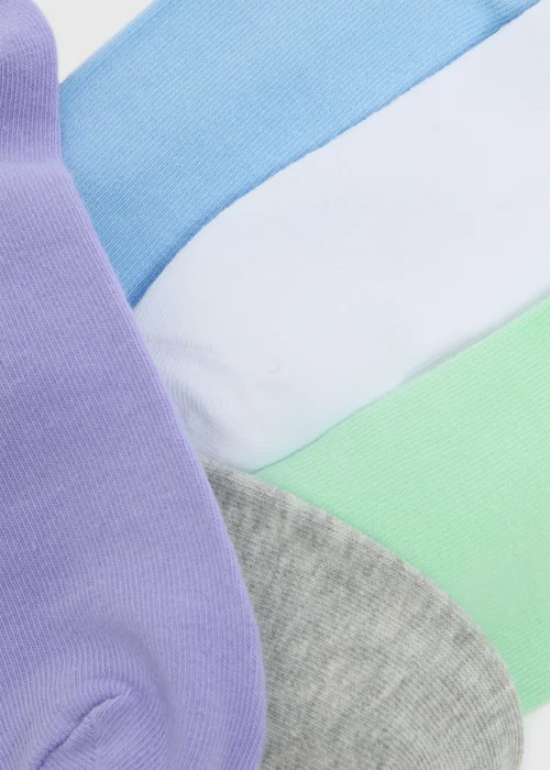 5 Pack Pastel Trainer Liner Socks - One Size Image 2