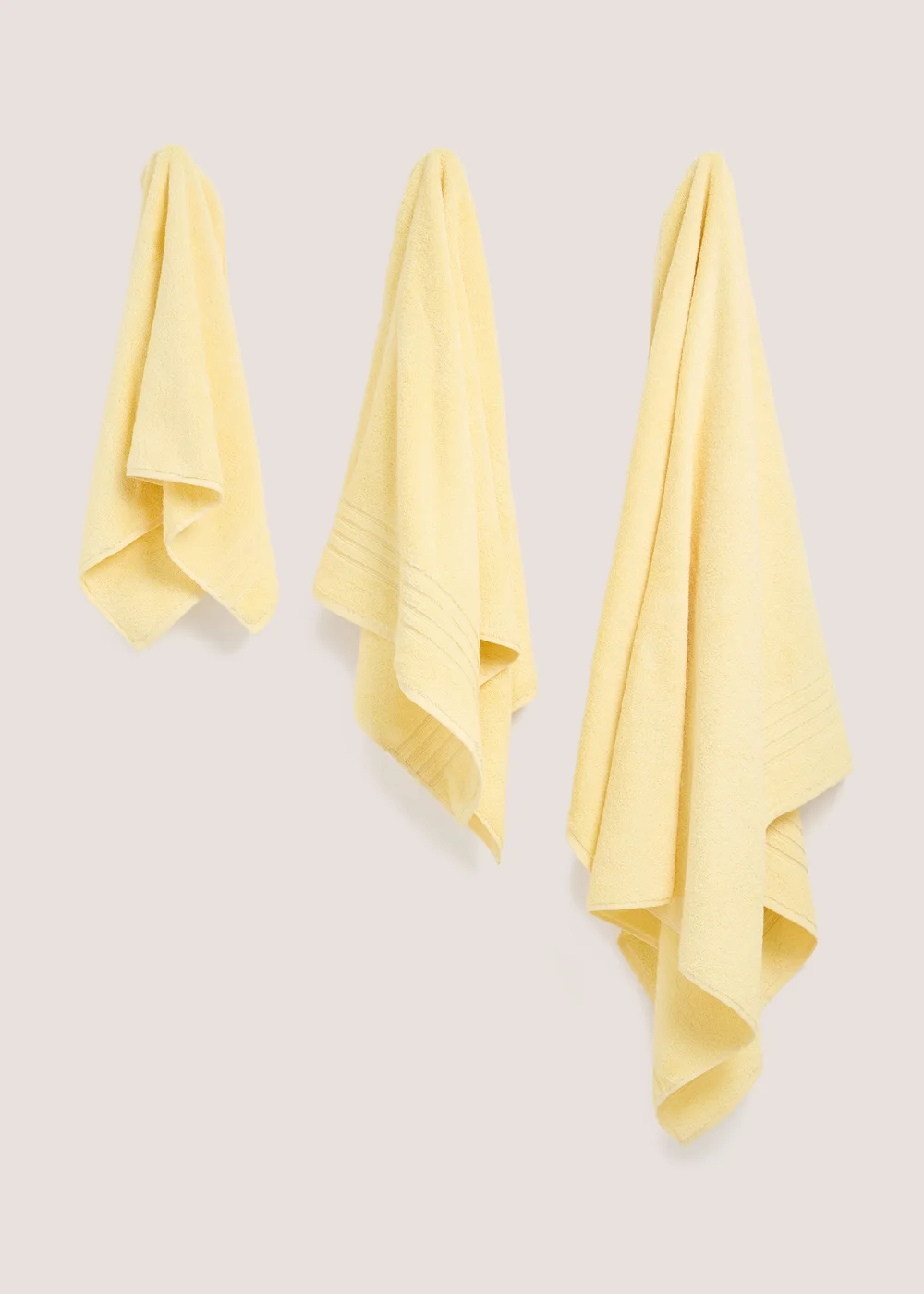 Yellow 100% Egyptian Cotton Towels - Hand Towel Image 1
