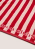 Red Stripe Mon Cheri Hand Towel - Hand Towel Image 2
