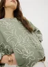 Sage Green Floral Embroidered Bomber Jacket - Size 8 Image 2